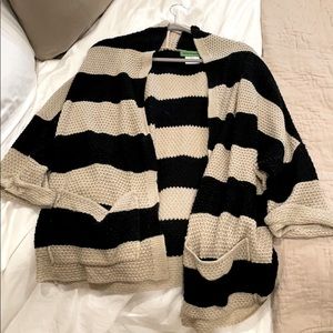 Tan and black cardigan